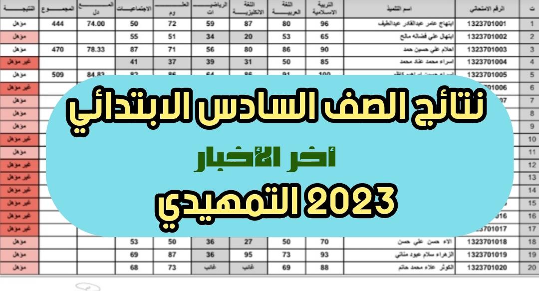 pdf رابط epedu.gov.iq نتائج السادس الاعدادي التمهيدي العراق 2023